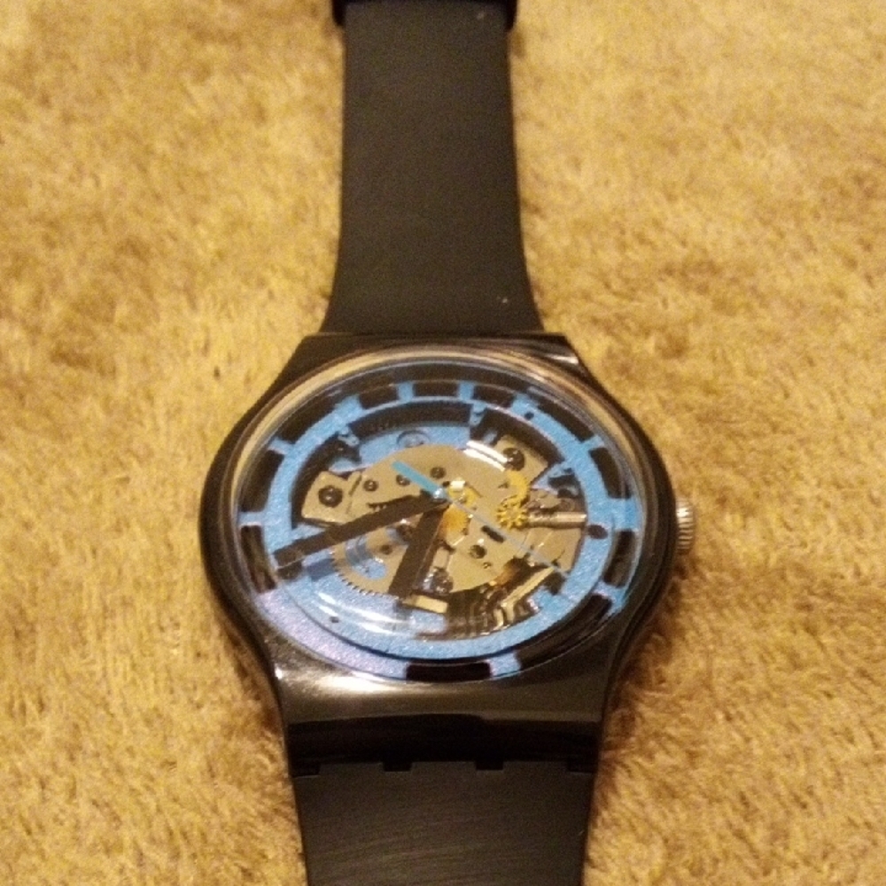 Swatch Black and Blue Smartwatch
